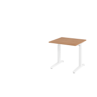 Schreibtisch C-Fuß 80x80cm Nussb/Weiß