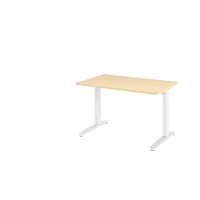 Schreibtisch C-Fuß 120x80cm Ahorn/Weiß
