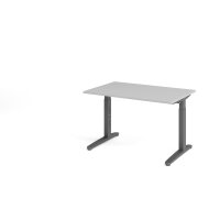Schreibtisch C-Fuß 120x80cm Grau/G gallery