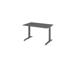 Schreibtisch C-Fu&szlig; 120x80cm Graphit/Graphit