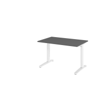 Schreibtisch C-Fu&szlig; 120x80cm Graphit/Wei&szlig;