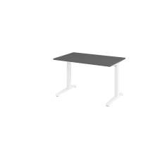 Schreibtisch C-Fu&szlig; 120x80cm Graphit/Wei&szlig;