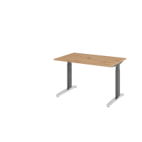 Schreibtisch C-Fuß 120x80cm Asteich/GraphitPo