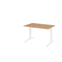 Schreibtisch C-Fuß 120x80cm Asteiche/Weiß