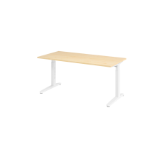 Schreibtisch C-Fu&szlig; 160x80cm Ahorn/Wei&szlig;