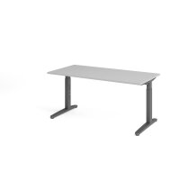 Schreibtisch C-Fuß 160x80cm Grau/G gallery