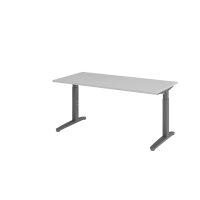 Schreibtisch C-Fuß 160x80cm Grau/Graphit