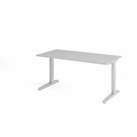 Schreibtisch C-Fuß 160x80cm Grau/S gallery