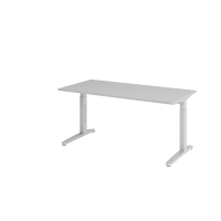 Schreibtisch C-Fuß 160x80cm Grau/Silber