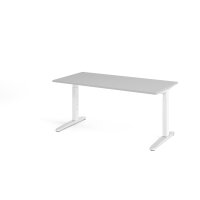 Schreibtisch C-Fuß 160x80cm Grau/W gallery