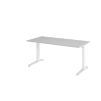 Schreibtisch C-Fuß 160x80cm Grau/Weiß