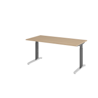Schreibtisch C-Fuß 160x80cm Eiche/GraphitPo