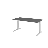 Schreibtisch C-Fuß 160x80cm Graphit/Silber