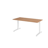 Schreibtisch C-Fuß 160x80cm Nussb/Weiß