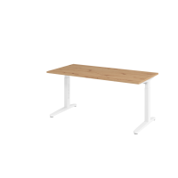 Schreibtisch C-Fuß 160x80cm Asteiche/Weiß