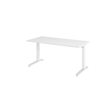 Schreibtisch C-Fuß 160x80cm Weiß/Weiß
