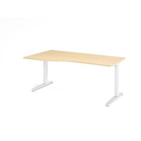 Schreibtisch C-Fuß 180x100/80cm Ah slider