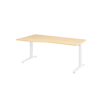 Schreibtisch C-Fuß 180x100/80cm Ahorn/Weiß