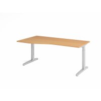 Schreibtisch C-Fuß 180x100/80cm Bu gallery