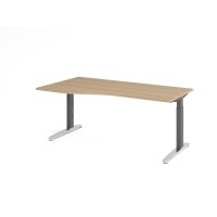 Schreibtisch C-Fuß 180x100/80cm Ei gallery