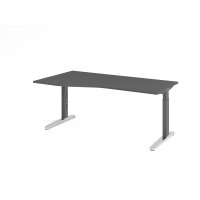 Schreibtisch C-Fuß 180x100/80cm Gr gallery