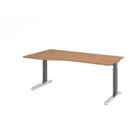 Schreibtisch C-Fuß 180x100/80cm Nu gallery