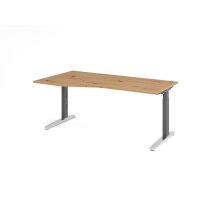 Schreibtisch C-Fuß 180x100/80cm As gallery