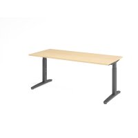 Schreibtisch C-Fuß 180x80cm Ahorn/ gallery