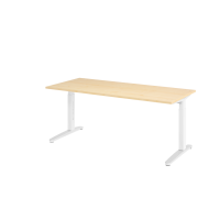 Schreibtisch C-Fuß 180x80cm Ahorn/Weiß