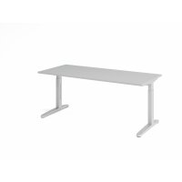 Schreibtisch C-Fuß 180x80cm Grau/S gallery