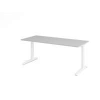 Schreibtisch C-Fuß 180x80cm Grau/W gallery
