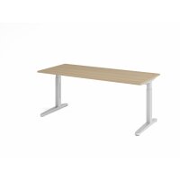 Schreibtisch C-Fuß 180x80cm Eiche/ gallery