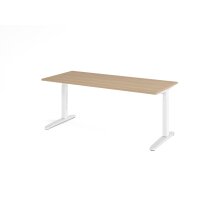 Schreibtisch C-Fuß 180x80cm Eiche/ gallery