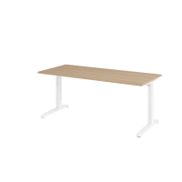 Schreibtisch C-Fuß 180x80cm Eiche/Weiß