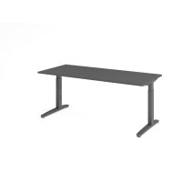 Schreibtisch C-Fuß 180x80cm Graphi gallery