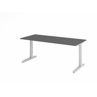 Schreibtisch C-Fuß 180x80cm Graphi gallery