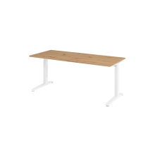 Schreibtisch C-Fuß 180x80cm Asteiche/Weiß