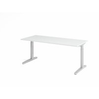 Schreibtisch C-Fuß 180x80cm Wei&sz gallery