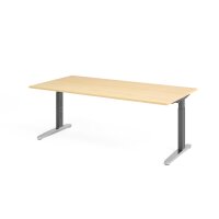 Schreibtisch C-Fuß 200x100cm Ahorn gallery