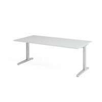 Schreibtisch C-Fuß 200x100cm Grau/ gallery