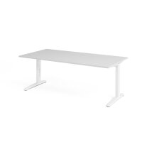 Schreibtisch C-Fuß 200x100cm Grau/ gallery