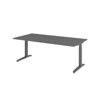 Schreibtisch C-Fuß 200x100cm Graphit/Graphit