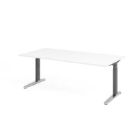Schreibtisch C-Fuß 200x100cm Wei&s gallery