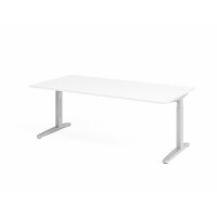 Schreibtisch C-Fuß 200x100cm Wei&s gallery