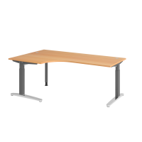 Schreibtisch C-Fuß 200x120cm 90&de gallery