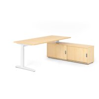Schreibtischkombi 180x80cm, Ahorn/Wei&sz gallery