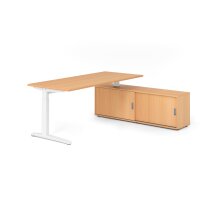 Schreibtischkombi 180x80cm, Buche/Wei&sz gallery