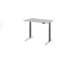 Sitz-Steh-Schreibtisch el.120x80cm Grau/ gallery