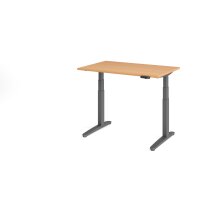 Sitz-Steh-Schreibtisch el.120x80cm Buche gallery