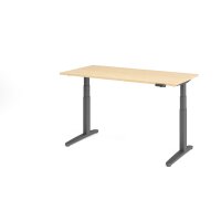 Sitz-Steh-Schreibtisch el.160x80cm Ahorn gallery